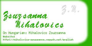 zsuzsanna mihalovics business card